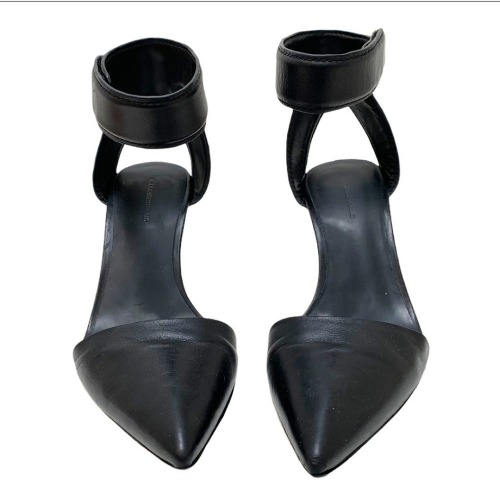 ALEXANDER WANG Liya Black Leather Heels